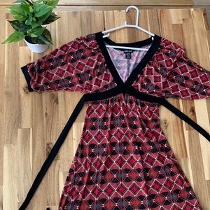 $20/2 Wet Seal red A line dress kimonos style midi nap dress